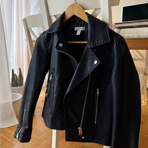 TopShop Petite Black Vegan Leather Women's Jacket
